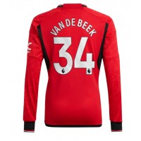 Echipament fotbal Manchester United Donny van de Beek #34 Tricou Acasa 2023-24 maneca lunga
